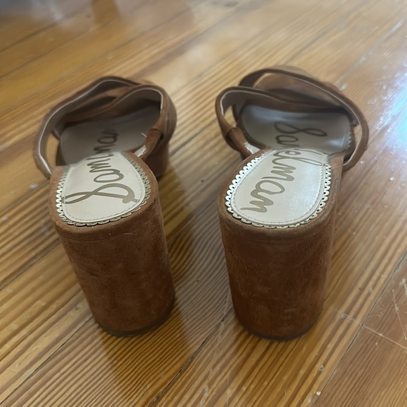 SAM EDELMAN | Brown Suede Platform Sandal Slides Mules Size 6 - Picture 4 of 4